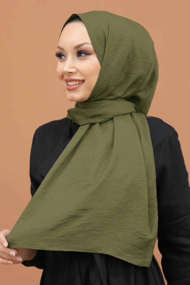 Khaki Hijab Shawl 5077HK - 1