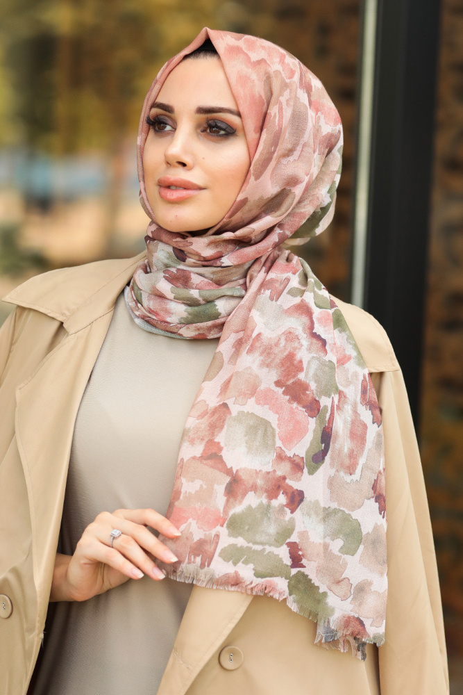 Khaki Hijab Shawl 7542HK - 1