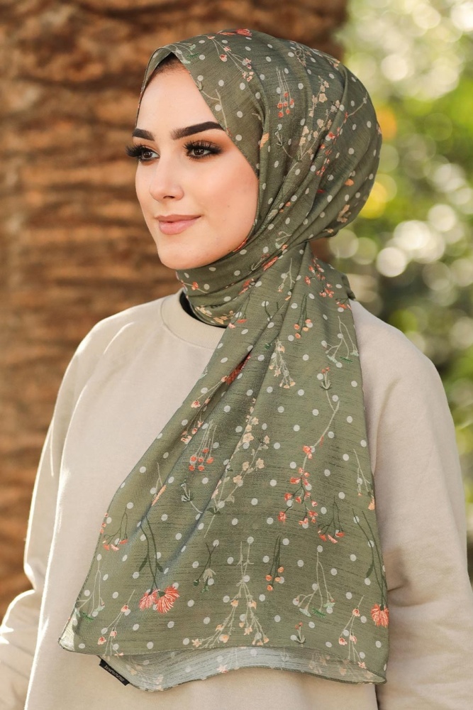 Khaki Hijab Shawl 7543HK - 1