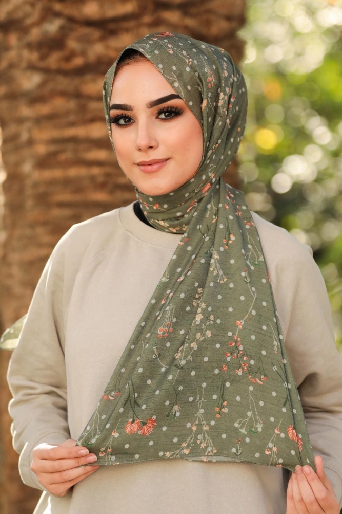 Khaki Hijab Shawl 7543HK - 2