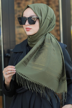 Khaki Hijab Shawl 7545HK - 1