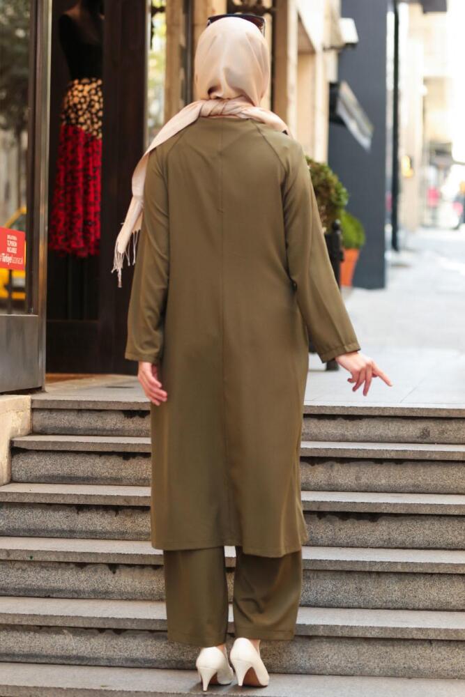Khaki Hijab Suit 51230HK - 2