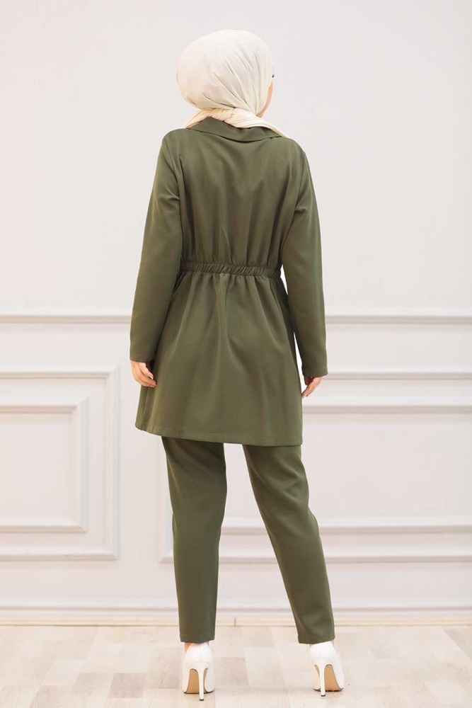 Khaki Hijab Suit Dress 5536HK - 2