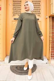 Khaki Hijab Tunic 2094HK - Thumbnail