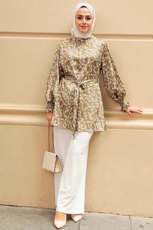Khaki Hijab Tunic 2445HK - 2