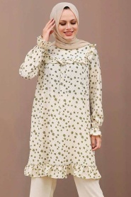 Khaki Hijab Tunic 30520HK - Thumbnail