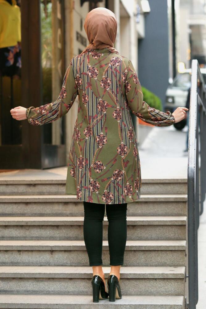 Khaki Hijab Tunic 40272HK - 2