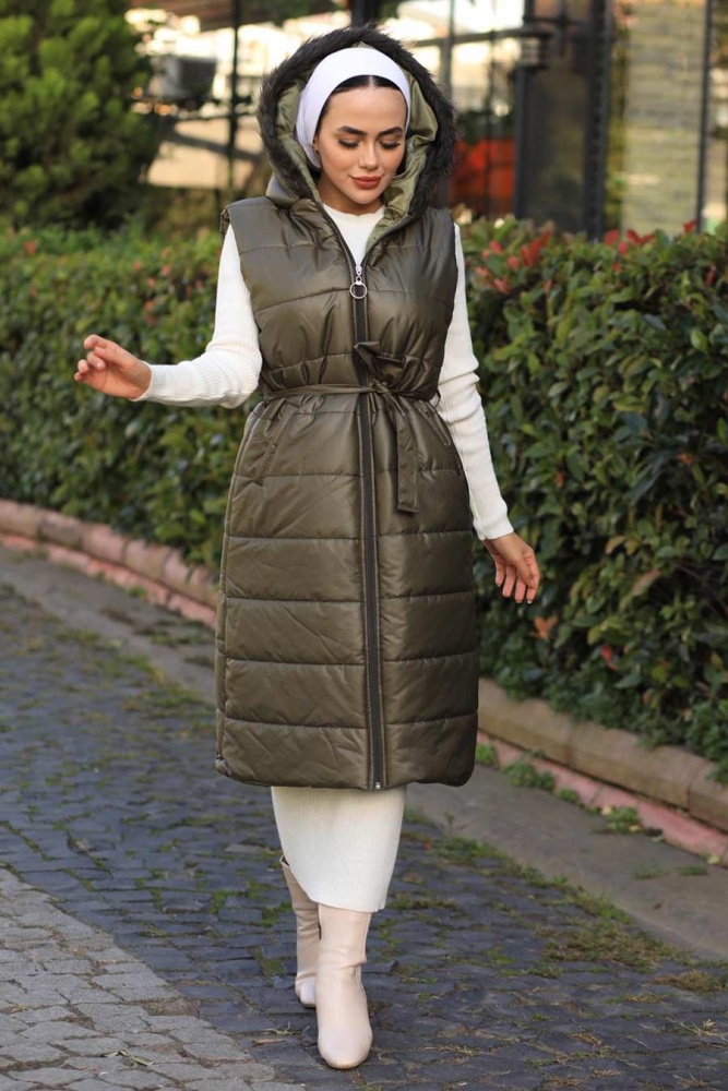 Khaki Hjab İnflatable Vest 15110HK - 2