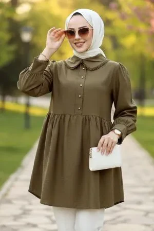 Khaki Modest Tunic 40691HK 