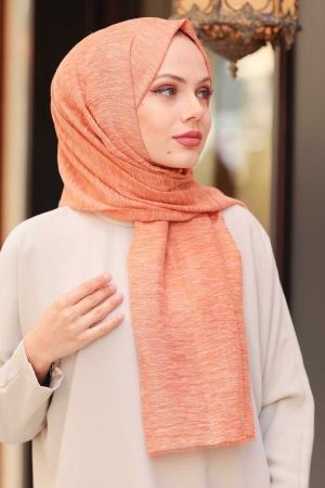 Kiremit Tesettür Şal 4695KRMT - NEVA STYLE SALLAR
