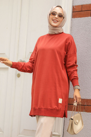 Kiremit Tesettür Tunik 30644KRMT 