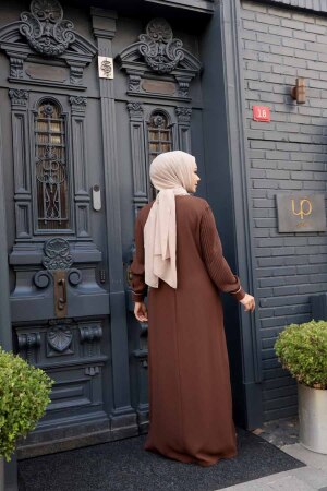 Kolyeli Kahverengi Tesettür İkili Takım 76161KH - 3