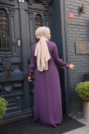 Kolyeli Lila Tesettür İkili Takım 76161LILA - 4