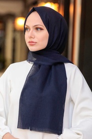 Lacivert Hijab Shawl 43270L - Thumbnail