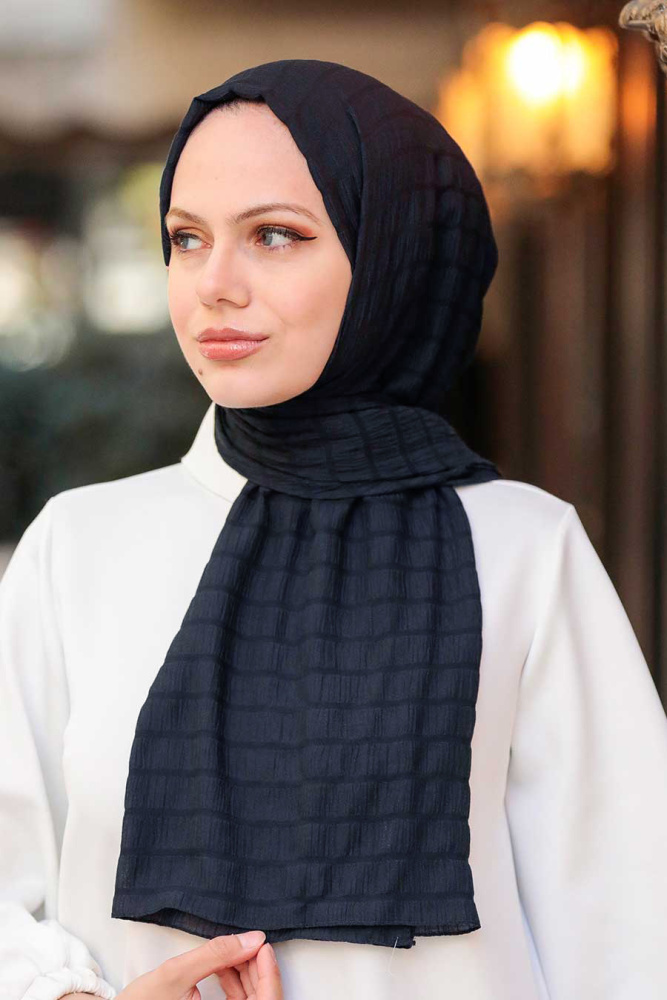 Lacivert Hijab Shawl 51051L - 1