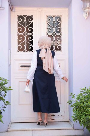 Lacivert Tesettür Etekli İkili Takım 75471L - 3