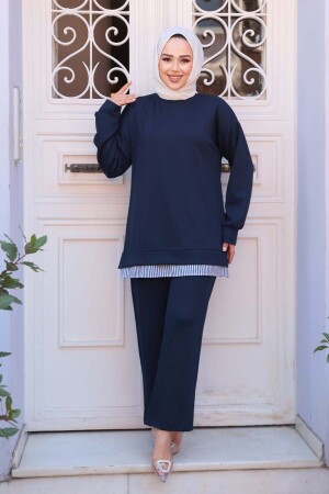 Lacivert Tesettür Modal İkili Takım 17412L - 3