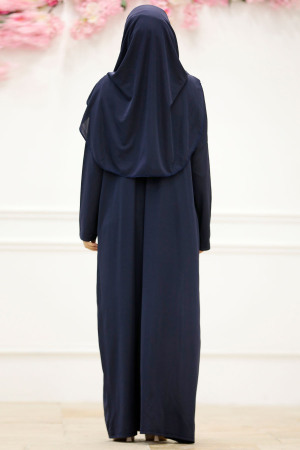Lacivert Tesettür Namaz Elbisesi 18301L - 2