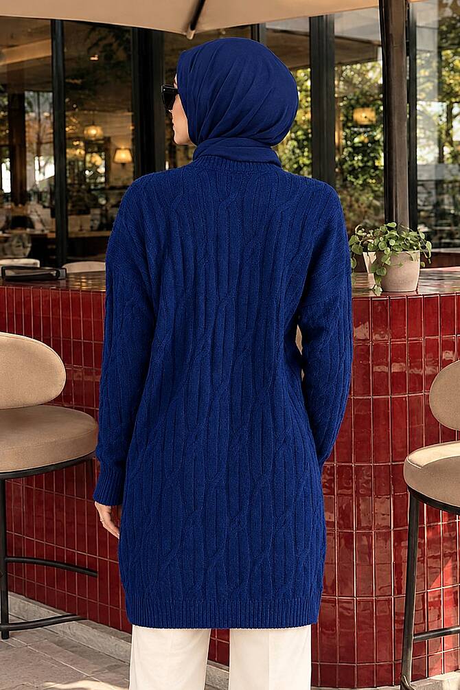 Navy Modest Knit Sweater 8798L - 2