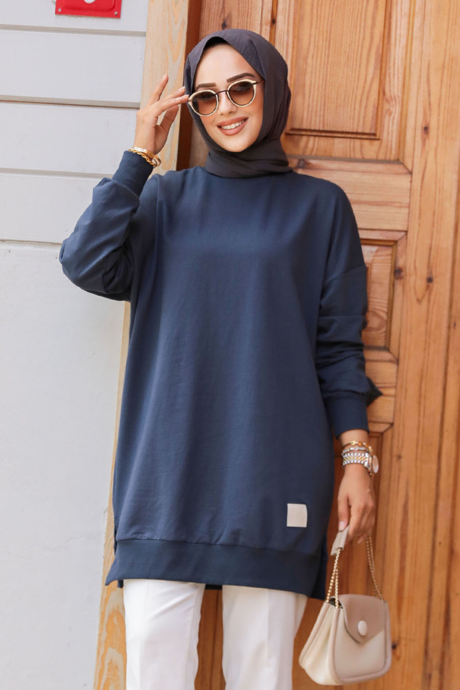 Lacivert Tesettür Tunik 30644L - 1