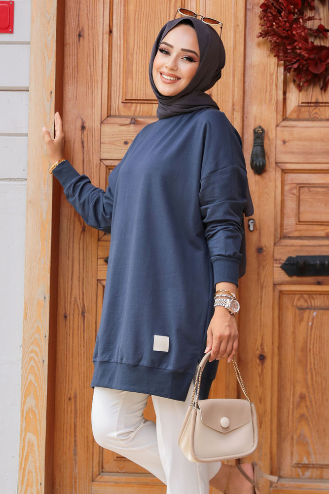 Lacivert Tesettür Tunik 30644L - 2