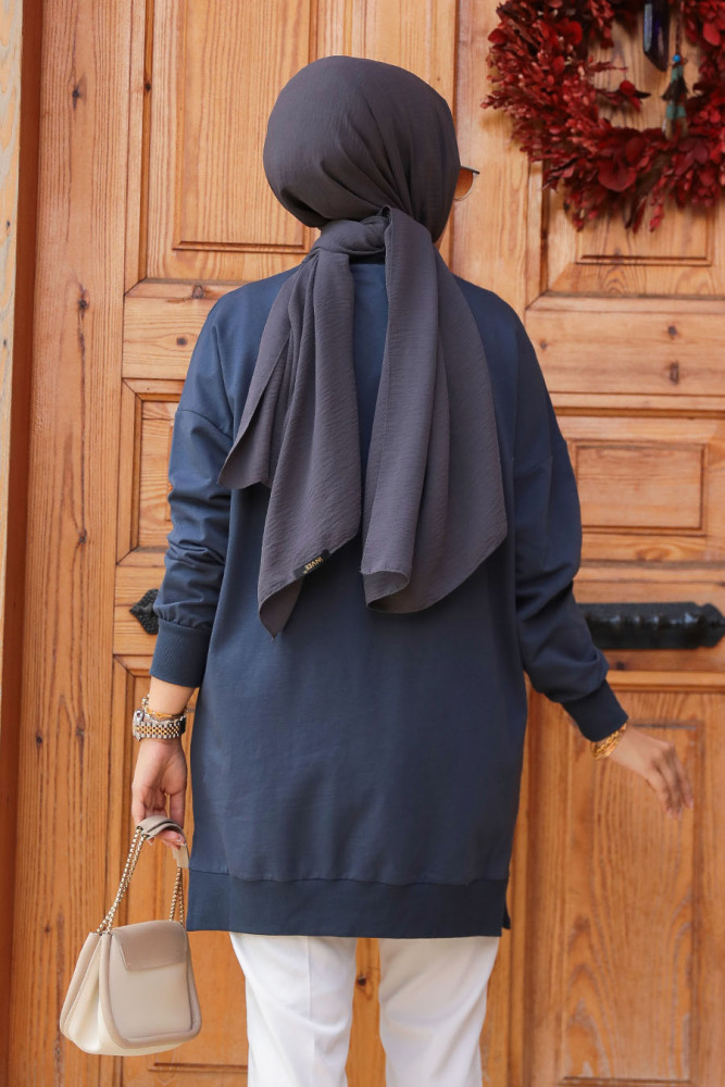 Lacivert Tesettür Tunik 30644L - 3