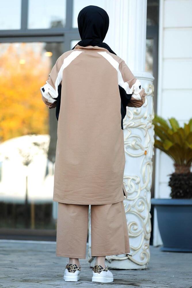 Latte Hijab Casual Suit 30217LT - 2