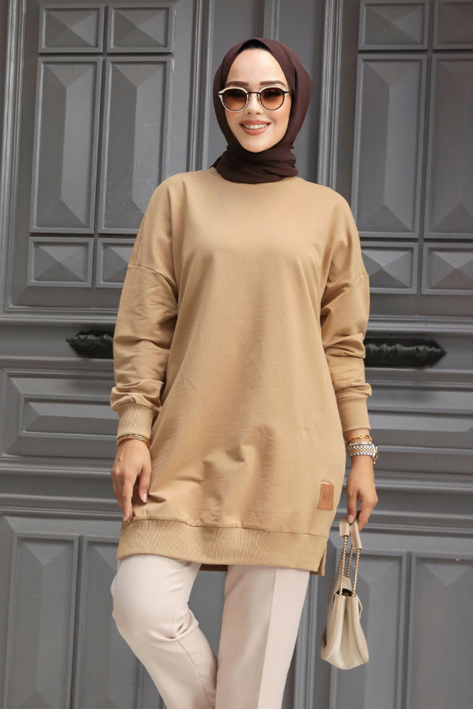  Latte Tesettür Tunik 30644LT - 2