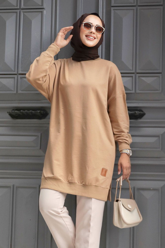  Latte Tesettür Tunik 30644LT - 5