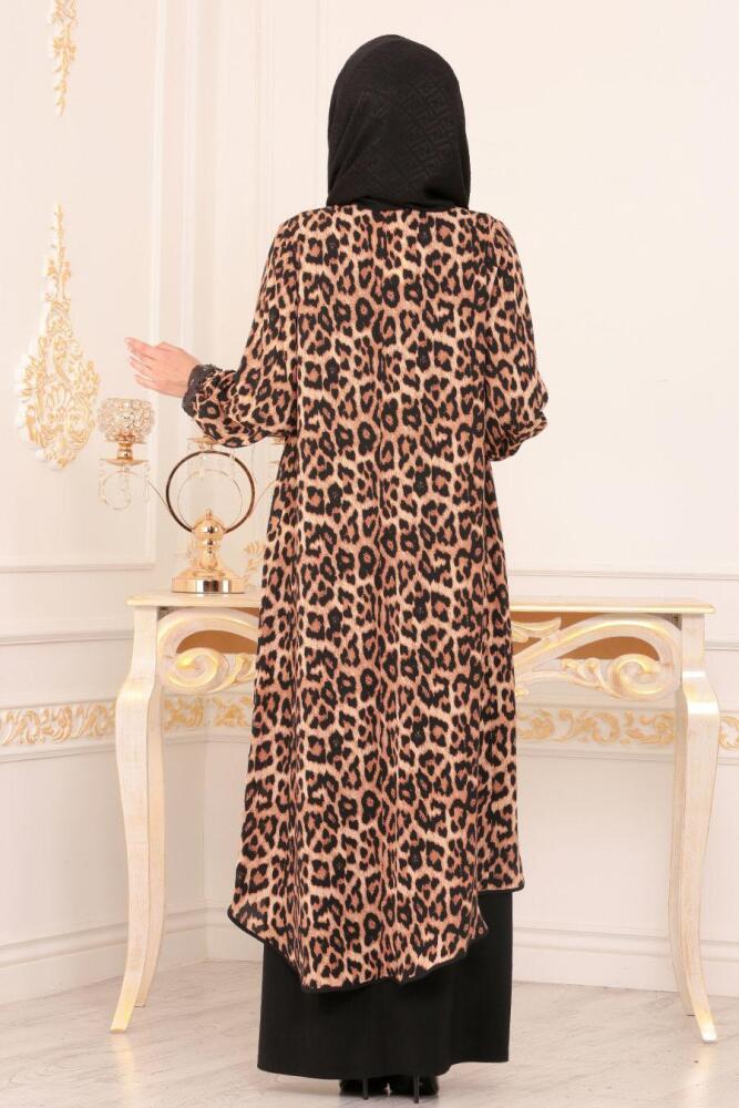 Leopard Hijab Abaya 8861LP - 2