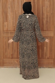 Leopard Hijab Dress 30242LP - Thumbnail