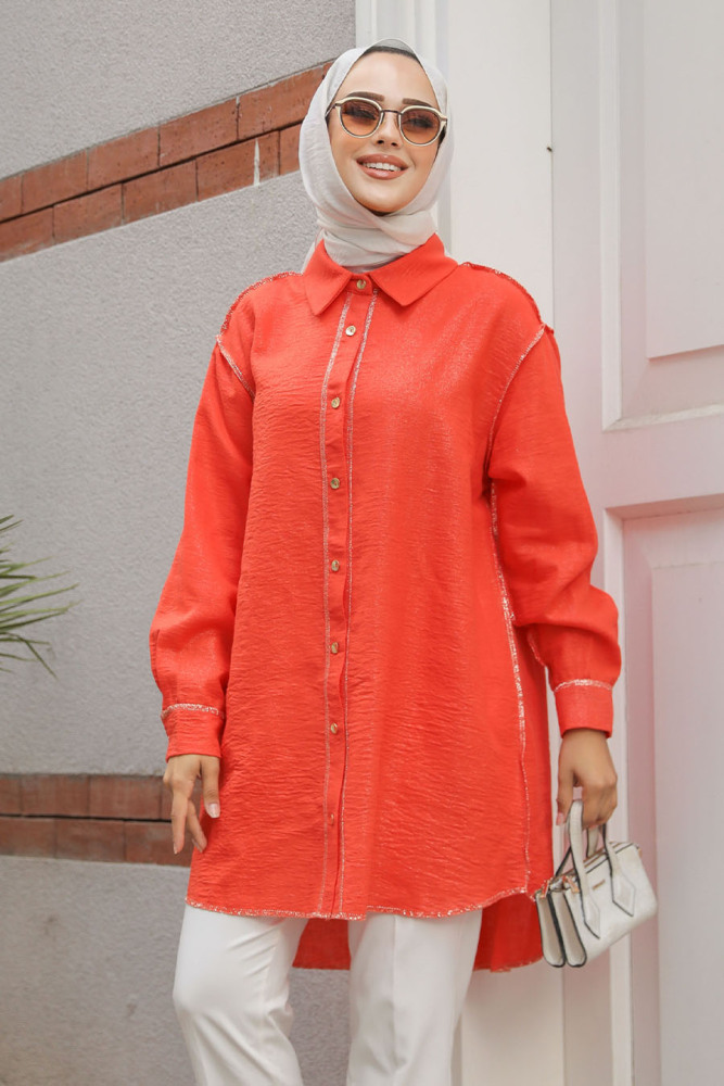 Light Red Modest Tunic 10522AK - 2