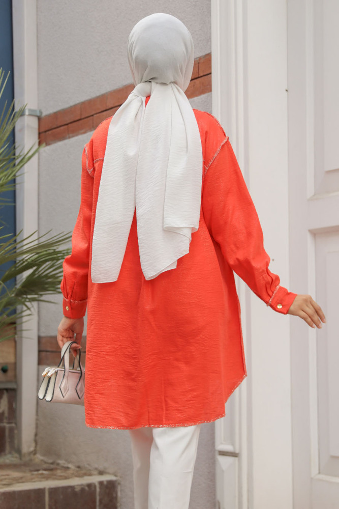 Light Red Modest Tunic 10522AK - 4