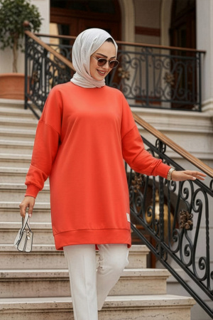 Light Red Modest Tunic 30644AK - 1