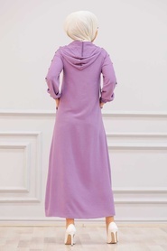 Lila Hijab Coat 3729LILA - Thumbnail