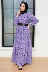 Lila Hijab Dress 12250LILA - Thumbnail