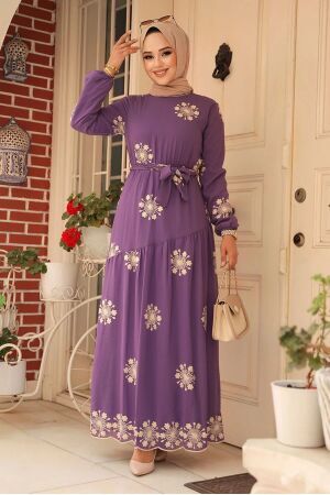 Lila Hijab Dress 1332LILA - 1