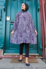 Lila Hijab Dress 1434LILA - Thumbnail