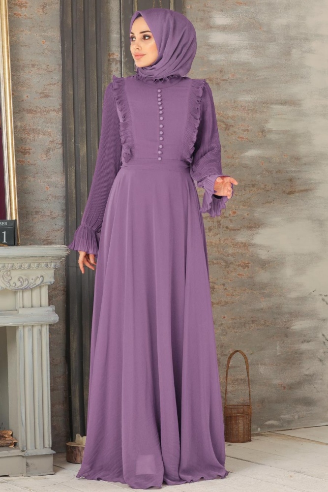 Lila Hijab Dress 2739LILA - 1