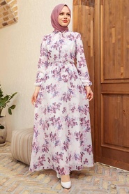 Lila Hijab Dress 279060LILA - Thumbnail
