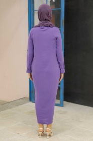 Lila Hijab Dress 34281LILA - Thumbnail