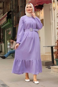 Lila Hijab Dress 3738LILA - Thumbnail