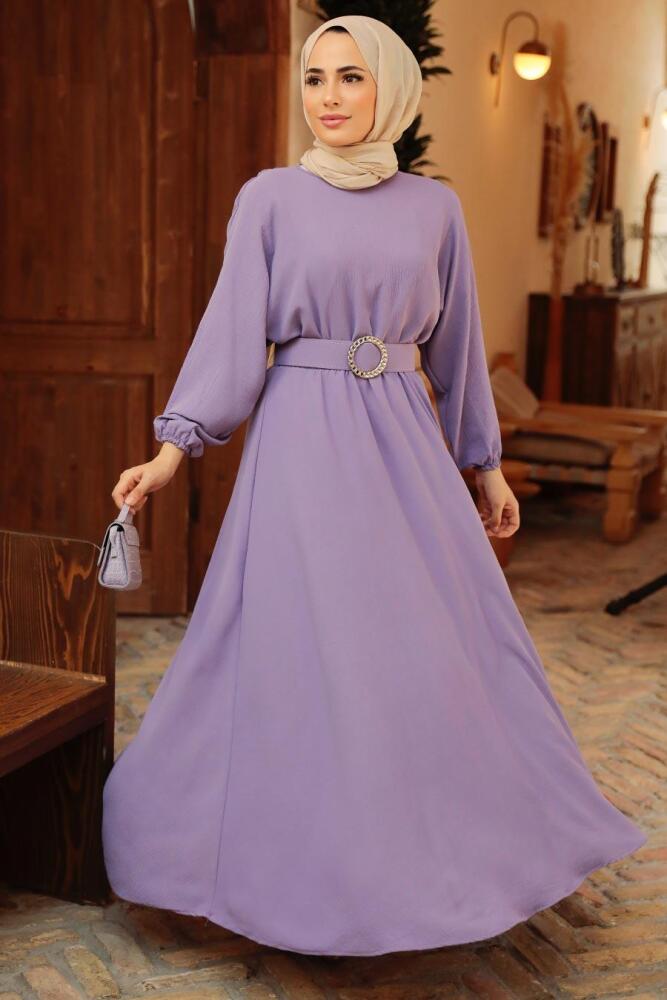 Lila Hijab Dress 50152LILA - 1