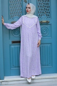 Lila Hijab Dress 7660LILA - Thumbnail