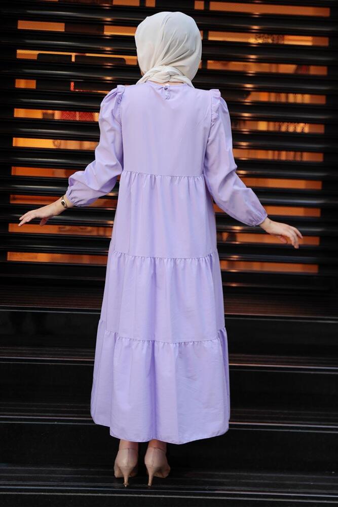Lila Hijab Dress 7688LILA - 3