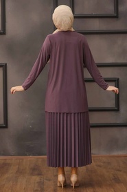 Lila Hijab Dual Suit Dress 41241LILA - Thumbnail