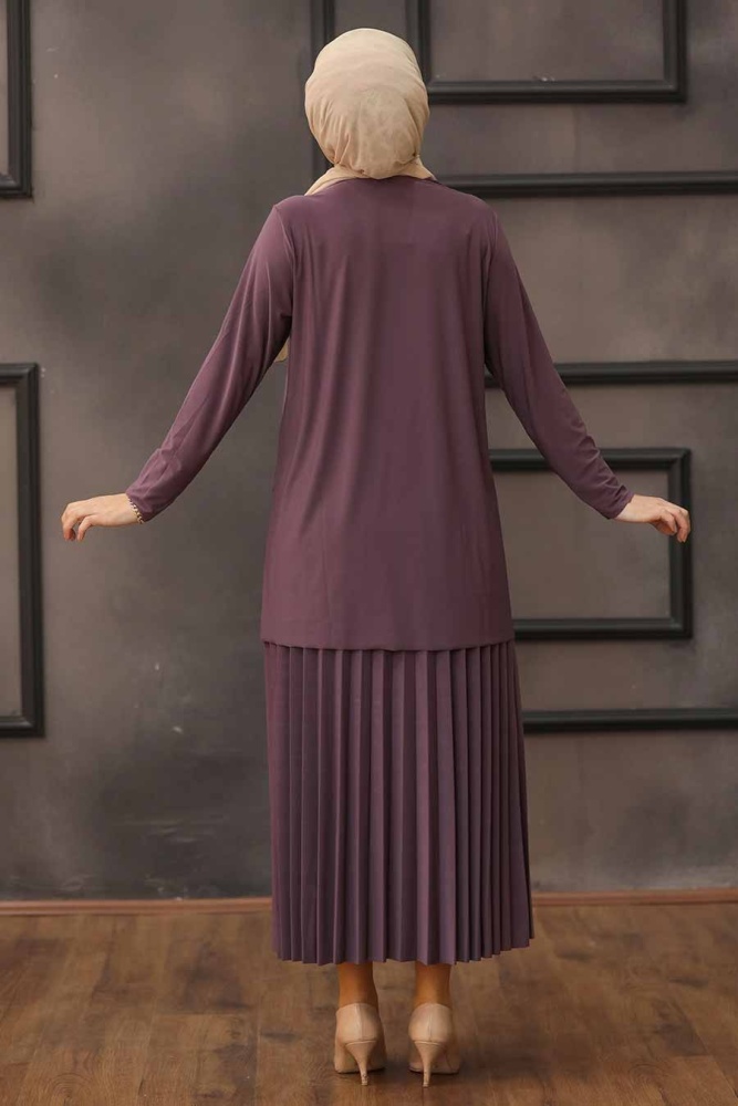 Lila Hijab Dual Suit Dress 41241LILA - 3