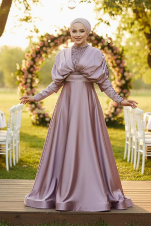 Neva Style - Luxorious Lila Modest Islamic Clothing Prom Dress 22451LILA - 1