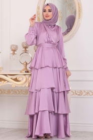 Lila Hijab Evening Dress 22701LILA - Thumbnail