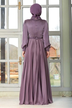 Neva Style - Luxury Lila Modest Evening Dress3315LILA - 3